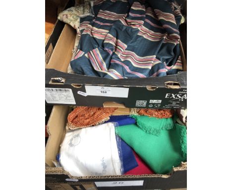 2 boxes of fabrics and textiles 
