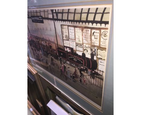 Helen Bradley signed print Blackpool South Shore 