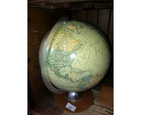 A terrestrial globeDimensions:-14" high9" diameter globe