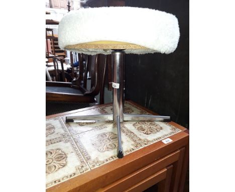 A vintage swivel chrome based stool by The Midland Repetition Co. Ltd. 