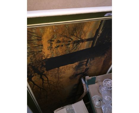 A large autumn scene landscape print after Ben Collins 