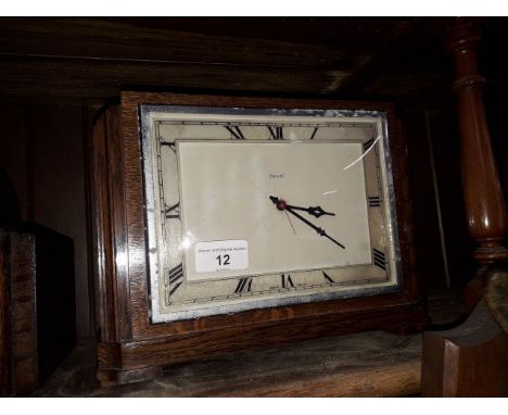 An Art Deco Ferranti electric mantle clock, length 27cm. 