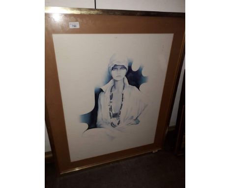 After Sara Moon, 1980s fashion print, 71cm x 56cm, framed glazed. 