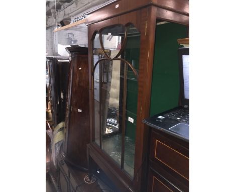 A 1920s mahogany glazed cabinet - missing side glass panel 