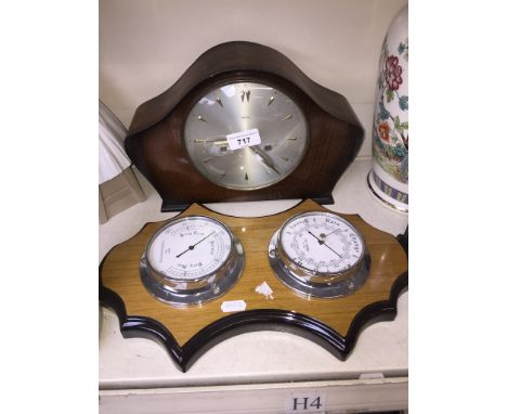 Mantel clock and a clock barometer 