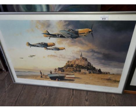 After Robert Taylor, 'Aces On The Western Front', signed military WWII scene print, signed in pencil to the margin by the art