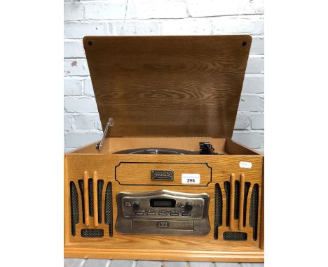 A vintage style cd player/turntable 