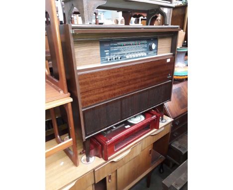 A vintage Grundig music center cabinet 