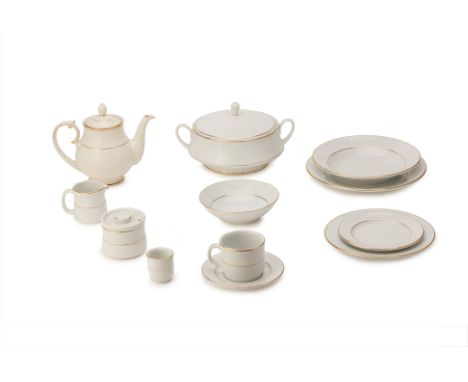 Comprising: 11 dinner plates; 12 salad plates; 10 dessert plates; 12 large bowls; 12 small bowls; a soup tureen; 4 egg cups; 