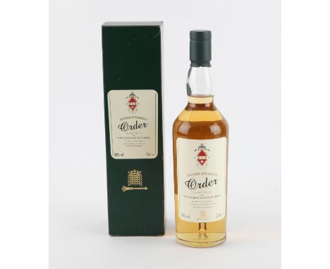 One bottle of Madam Speaker's Order, Single Malt Scotch Whiskey 