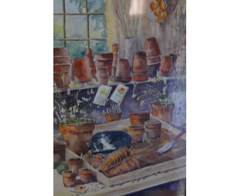 Quantity of prints, including four after Alken in verre-eglomise frames; watercolours by local artists including Jean Sander 