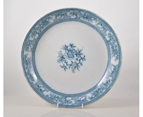 Losol ware ironstone dinner service, by Keeling & Co., floral pattern, together with a Staffordshire pottery shallow basin, (