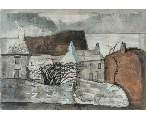 Wilhelmina BARNS-GRAHAM (1912-2004) Gurnards Head No. 2, 1947  Gouache on paper,Signed W Barns-Graham 194736 x 51 cm, 14 x 20