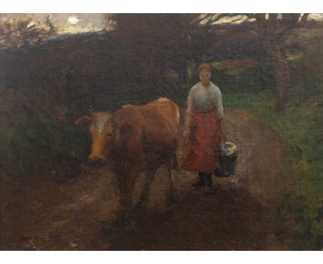 Harold HARVEY (1874-1941) The Lane to Paul, 1909  Oil on canvas,Signed Harold Harvey ‘0930.5 x 41 cm, 12 x 16 inExhibitedHaro