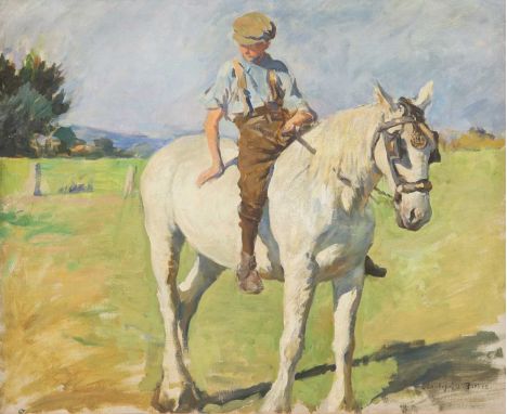 Stanhope Alexander FORBES (1857-1947) Untitled (Farm Boy on a Horse)   Oil on canvas,Signed Stanhope A Forbes76 x 91.5 cm, 30