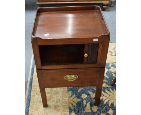 A George III mahogany bedside commode 