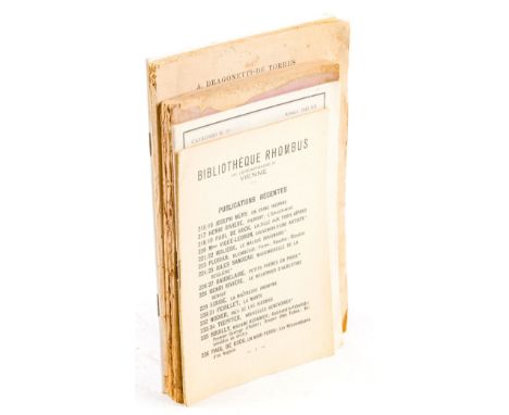 NO RESERVE Cataloghi di librai. XX secolo. Lotto di 5 cataloghi. 1900-1942.Il lotto comprende:1 catalogo di vendita della Lib