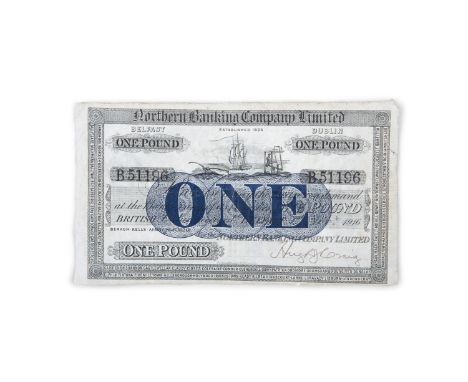 NATIONAL BANKING COMPANY Belfast and Dublin Banknote One Pound, 1916, signed Hugh R Craig 