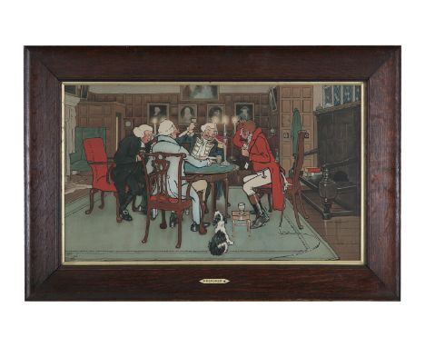 AFTER CECIL CHARLES WINDSOR ALDIN (1870-1935)'Revoked' and 'Mated'A pair, lithographs, 37 x 61cm:Together with 'The Whip' and