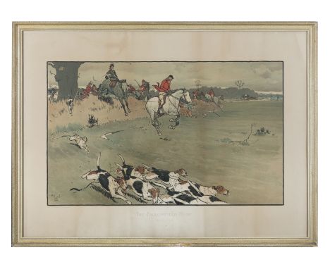 AFTER CECIL CHARLES WINDSOR ALDIN (1870-1935)The Fallowfield HuntComprising: 'Breaking Cover' and 'Full Cry'A pair, chromolit