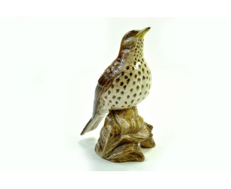 Beswick Songthrush Model No 2308 - 5 ¾” – 14.6cm  -  Brown with speckled Breast  -  Gloss - No Faults.  Note: We are happy to