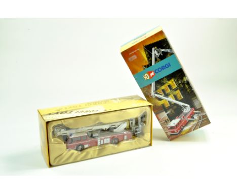 Corgi diecast fire engine comprising 50th Anniversary Issue. Excellent in Box. Note: We are happy to provide additional image