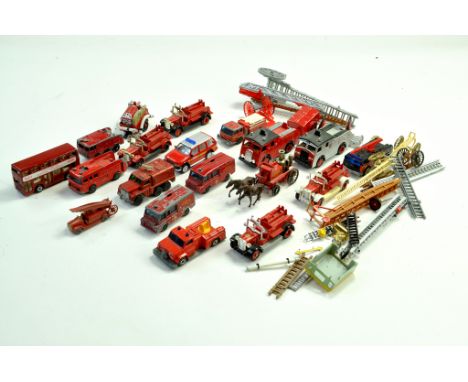 Smaller scale fire engines plus group of parts relevant to previous lots.  Note: We are happy to provide additional images of