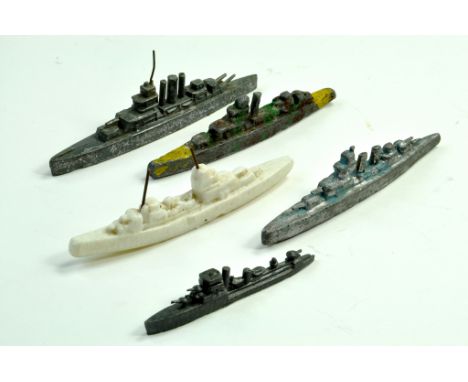 An interesting group of waterline vintage pre-war model ships including scarce issue cast from soap.  Note: We are happy to p