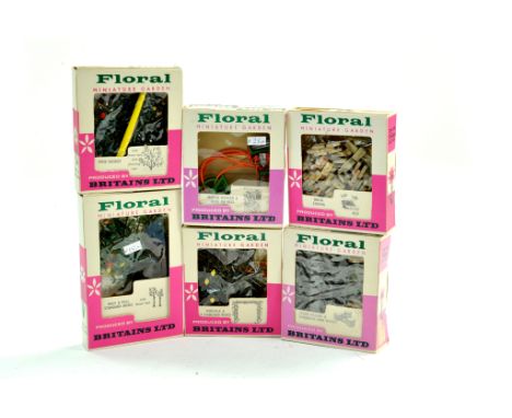 Britains Plastic Miniature Floral Garden Packs, various sets. Generally Excellent in good boxes.  Note: We are happy to provi