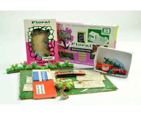 Britains Plastic Miniature Floral Garden Packs, various sets. Generally Excellent in good boxes.  Note: We are happy to provi