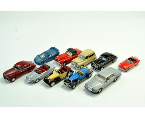 A misc selection of mainly 1/43 diecast cars, various makers. Generally Good to Excellent.  Note: We are happy to provide add
