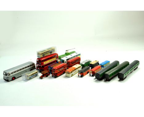 A misc selection of diecast bus issues, some plastic and model railway coaches. Good to Excellent.  Note: We are happy to pro