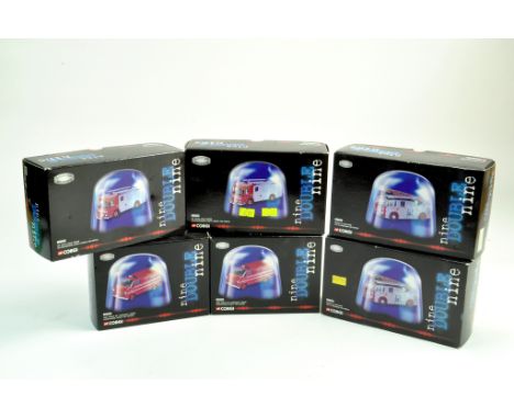 Corgi diecast fire engines comprising Nine Double Nine Series. Excellent in Boxes.  Note: We are happy to provide additional 