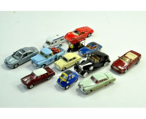 A misc selection of mainly 1/43 diecast cars, various makers includng Corgi / Dinky. Generally Good to Excellent.  Note: We a
