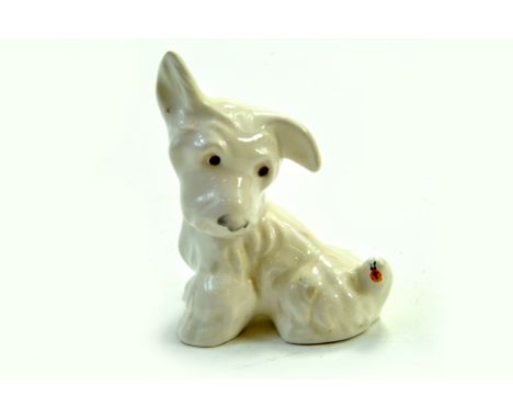 Beswick Dog with Ladybird on Tail Model No 805 3 ¾” – 9.5cm  -  White Dog – Gloss - No Faults.  Note: We are happy to provide