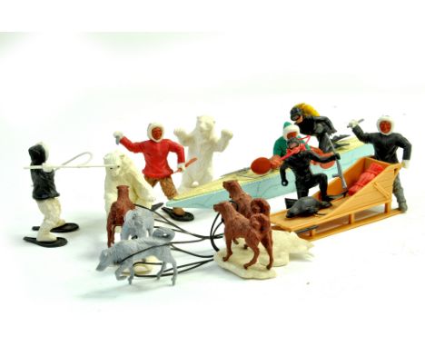 Timpo Plastic Polar Explorer Party. Various Figues. Some broken hence fair to very good.  Note: We are happy to provide addit