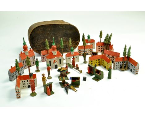 Interesting Antique Miniature Wooden Figures, early 20th Century. Well preserved. Note: We are happy to provide additional im