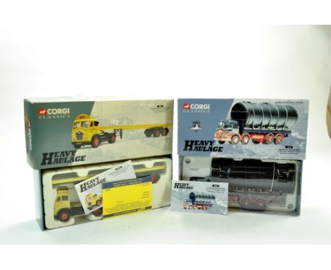 Corgi 1/50 diecast truck issue comprising Heavy Haulage Foden (Knowles) plus Foden (Edward Beck). Very Good to Excellent in b