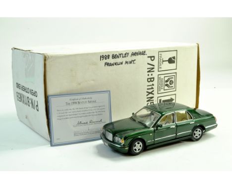 Franklin Mint 1/24 precision replica comprising 1988 Bentley Arnarge. Generally Excellent with Box. Note: We are happy to pro