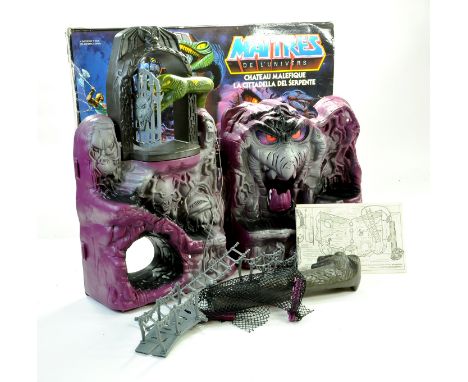 Mattel MOTU Masters of the Universe Snake Mountain Set. One chain is broken and one is missing otherwise complete with instru