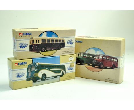Corgi trio of diecast bus issues. Various. Excellent with boxes.  Note: We are happy to provide additional images of any lot.