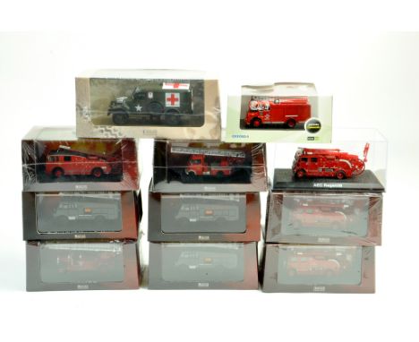 Group of boxed fire engines from Atlas, Oxford etc. Mostly Sealed.  Note: We are happy to provide additional images of any lo