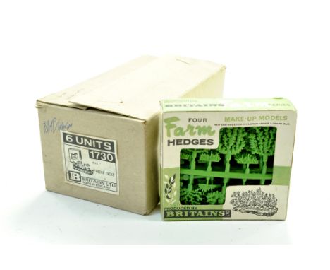Britains tradebox No. 1730 Farm Hedges comprising 6 units. All Excellent in very good boxes. Tradebox very good.  Note: We ar