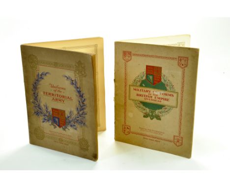 John Plater Vintage Cigarette Card Albums Comprising Uniforms of the Territorial Army and British Empire Overseas. Good. Note