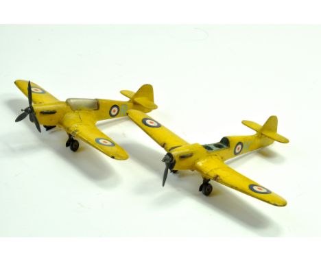 Duo of hand built vintage model trainer aircraft. Fair to Good.  Note: We are happy to provide additional images of any lot. 
