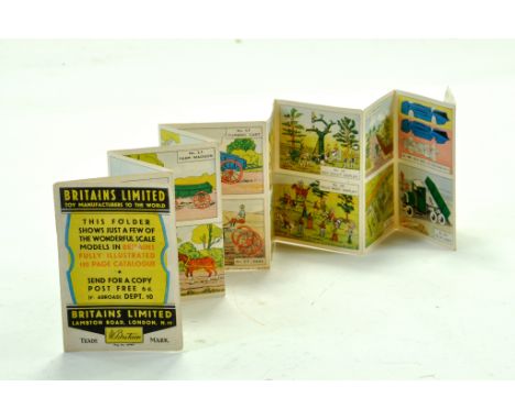 Scarce Britains Pocket Catalogue, colour illustrated from 1938. Original. Generally excellent.  Note: We are happy to provide