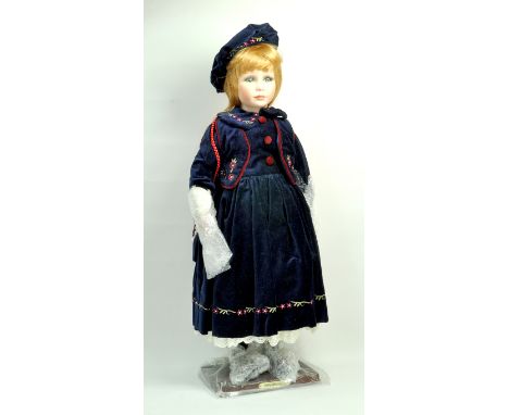 Very Large, 24" Alberon Porcelain Doll Figure. Stephanie. Complete. Excellent. Note: We are happy to provide additional image
