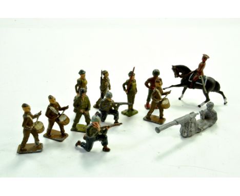 Metal Figure group comprising various makers including Britains Fair to Excellent.  Note: We are happy to provide additional 