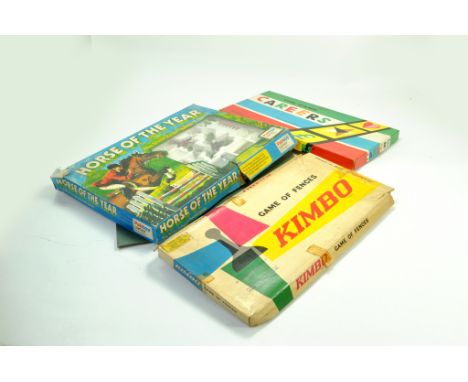 Various vintage games comprising Palitoy Horse of the Year, Kimbo and Careers. Generally appear mostly complete.  Note: We ar