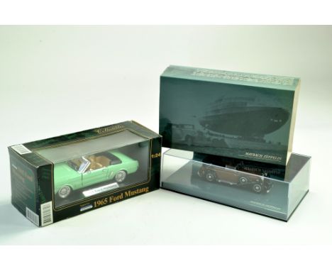Minichamps 1/43 Maybach Zeppelin plus 1/24 Ford Mustang. Excellent in Boxes.  Note: We are happy to provide additional images
